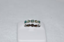 Load image into Gallery viewer, Five Stone Blue Diamonds Ring