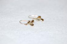 Load image into Gallery viewer, Fancy Color Diamonds Freeform Three Tear Drop Hanging Gold Earrings