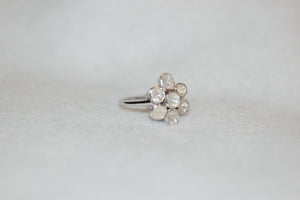 Rose Cut Diamond Flower Ring