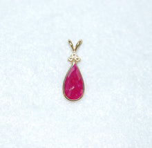 Load image into Gallery viewer, Ruby and Diamond Teardrop Pendant