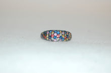 Load image into Gallery viewer, Fancy Sapphire Pave Gold Plated Silver Ring