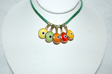Load image into Gallery viewer, Handmade Evil Eye Glass and 14K Yellow Gold Charm