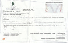 Load image into Gallery viewer, Burmese Ruby Chandelier Gold Earrings