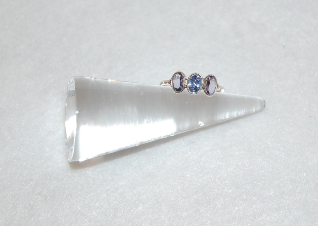 Three Stone Tanzanite Ring