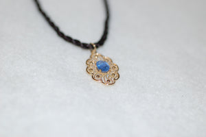 Sapphire Filigree Pendant
