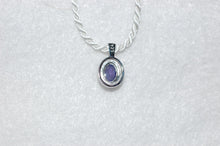 Load image into Gallery viewer, Tanzanite Cabochon Minimalist Pendant