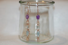 Load image into Gallery viewer, Mixed Cut Gemstone Drop Earrings
