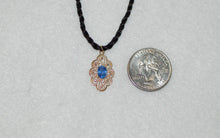 Load image into Gallery viewer, Sapphire Filigree Pendant