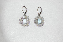 Load image into Gallery viewer, Princes Aquamarine and Diamond Dangle Earrings