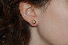 Load image into Gallery viewer, Citrine and Diamond Stud Earrings