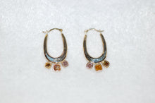 Load image into Gallery viewer, Fancy Diamonds Hoop Earrings