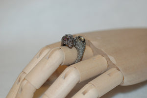Double Cobra Diamond Ring