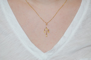 Yellow Sapphire Chandelier Necklace