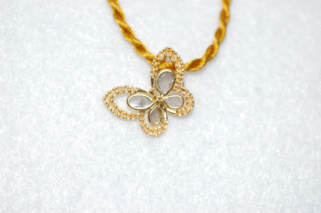 Diamond Butterfly Necklace
