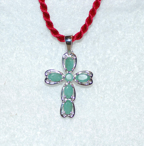 Emerald Heart Cross