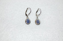 Load image into Gallery viewer, Tanzanite Cabochon Dangle Earrings