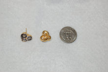 Load image into Gallery viewer, Three Stone Diamond Flower Earrings