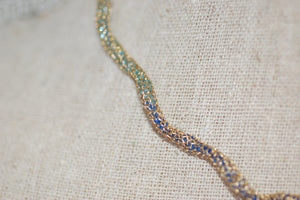 Gold Mesh Wave Necklace