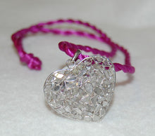 Load image into Gallery viewer, Stained Glass Diamond Heart Pendant