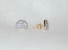 Load image into Gallery viewer, Sustainable Lab Grown Diamond Oval Cluster Stud Earrings