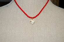 Load image into Gallery viewer, Sapphire and Diamond Heart Starburst Pendant