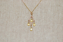 Load image into Gallery viewer, Yellow Sapphire Chandelier Necklace