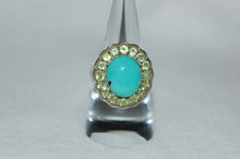Load image into Gallery viewer, Beauty Mark Turquoise and Peridot Cocktail Ring