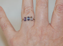 Load image into Gallery viewer, Three Stone Tanzanite Ring