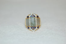 Load image into Gallery viewer, Double Crown Gemstone Ring
