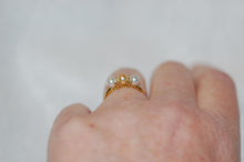 Load image into Gallery viewer, Three Pearl and Diamond Ring