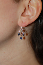 Load image into Gallery viewer, Sapphire Chandelier Earrings