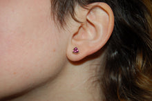 Load image into Gallery viewer, Tourmaline Platinum Trilliant Stud Earrings