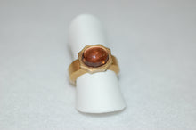Load image into Gallery viewer, Peachy Pink Tourmaline Cabochone Ring