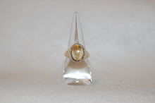 Load image into Gallery viewer, Citrine Cabochon and Diamond Signet Style Ring