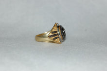 Load image into Gallery viewer, Antique Style Diamond Silver Signet Ring