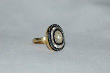 Load image into Gallery viewer, Diamond Oval Cobblestone Silver Ring
