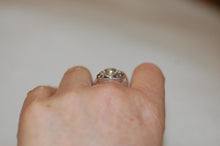 Load image into Gallery viewer, Six Stone Geometric Stained Glass Diamond Ring