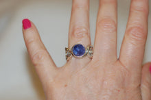 Load image into Gallery viewer, Tanzanite Cabochon Swirl Statement Ring
