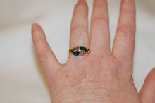 Load image into Gallery viewer, Six Teardrop Tourmaline Ring