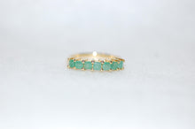 Load image into Gallery viewer, Emerald Seven Stone Ring