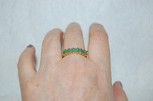 Load image into Gallery viewer, Emerald Seven Stone Ring
