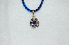 Load image into Gallery viewer, Antique Style Sapphire and  Diamond Pendant