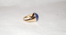 Load image into Gallery viewer, Tanzanite Cabochon Oval and Diamonds Ring