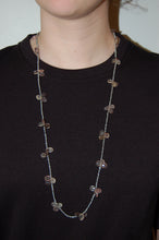 Load image into Gallery viewer, Moss Amethyst and Seed Pearl Petal Necklace
