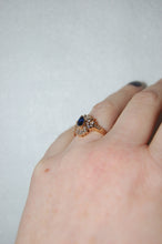 Load image into Gallery viewer, Sapphire and Diamond Fan Ring