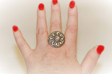 Load image into Gallery viewer, Rose Cut Diamond Starburst Ring
