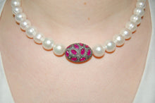 Load image into Gallery viewer, Ruby and Diamond Oval Necklace