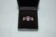 Load image into Gallery viewer, Three Stone Ruby and Diamond Ring
