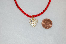 Load image into Gallery viewer, Sapphire and Diamond Heart Starburst Pendant