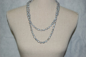 Never ending Gray Baroque Pearl Necklace